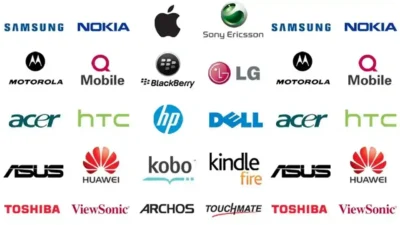 Smartphones Brands from different-countries.