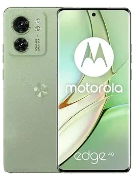 Front and back view of Motorola Edge 40 smartphone with 6.55